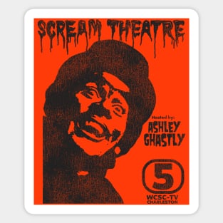 Ashley Ghastly Scream Theatre Horror Host WCSC Sticker